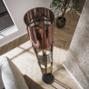 Lampadaire moderne 3 lampes métal et verre tricolore Lucenzo