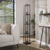 Lampadaire moderne 4 lampes en métal noir arctique Cassie