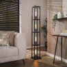 Lampadaire moderne 4 lampes en métal noir arctique Cassie