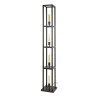 Lampadaire moderne 4 lampes en métal noir arctique Cassie