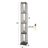 Lampadaire moderne 4 lampes en métal noir arctique Cassie