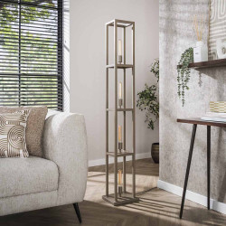 Lampadaire moderne 4 lampes en métal beige Cassie