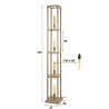 Lampadaire moderne 4 lampes en métal beige Cassie