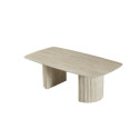 Table moderne en céramique aspect travertin Judy