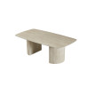 Table moderne en céramique aspect travertin Judy
