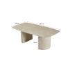 Table moderne en céramique aspect travertin Judy
