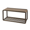 Banc à chaussures industriel métal et bois Luna