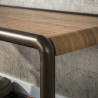 Banc à chaussures industriel métal et bois Luna