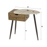 Chevet industriel bois et céramique aspect travertin Travis