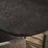Table de salle à manger ovale 180 cm gris métallisé Eugénie