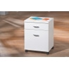 Caisson de bureau contemporain 1 porte/1 tiroir blanc Polka
