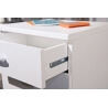 Caisson de bureau contemporain 1 porte/1 tiroir blanc Polka