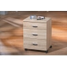 Caisson de bureau contemporain 3 tiroirs chêne sonoma Polka