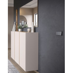 Meuble à chaussures suspendus H 103 cm cachemire/chêne Lydia