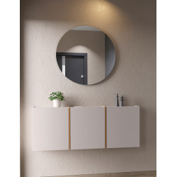 Meuble à chaussures suspendus H 55 cm cachemire/chêne Lydia