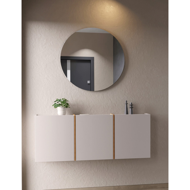 Meuble à chaussures suspendus H 55 cm cachemire/chêne Lydia