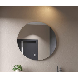 Miroir rond moderne noir Lydia