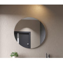 Miroir rond moderne noir Lydia