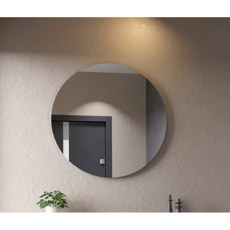 Miroir rond moderne noir Lydia