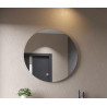 Miroir rond moderne noir Lydia