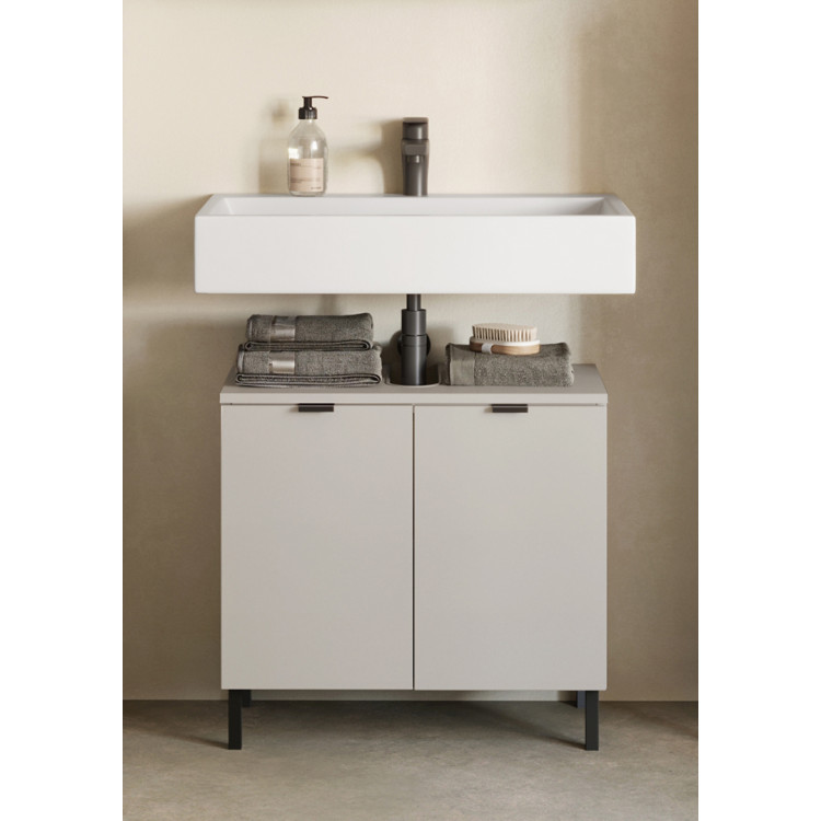 Meuble sous vasque moderne gris cachemire Ariana