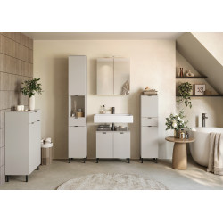 Ensemble de salle de bain 4 éléments gris cachemire Ariana