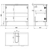 Ensemble de salle de bain 4 éléments gris cachemire Ariana