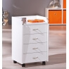 Caisson de bureau contemporain 4 tiroirs blanc Pontino