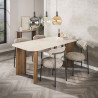 Table de salle à manger moderne MDF et céramique Romanesco
