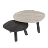 Tables basses modernes métal et céramiques Twiny (lot de 2)