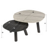 Tables basses modernes métal et céramiques Twiny (lot de 2)