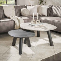 Tables basses modernes métal et céramiques Twiny (lot de 2) Tables basses modernes métal et céramiques Twiny (lot de 2)