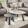 Tables basses modernes métal et céramiques Twiny (lot de 2)