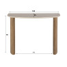Console moderne MDF et céramique Romanesco