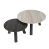Tables basses rondes métal et céramiques Twiny (lot de 2)