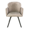 Fauteuil pivotant moderne en tissu Ambrose (lot de 2)