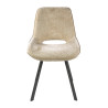 Chaise de salle à manger moderne en tissu sable Jarod (lot de 4)