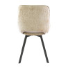 Chaise de salle à manger moderne en tissu sable Jarod (lot de 4)