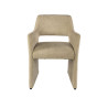 Fauteuil moderne en tissu sable Flora (lot de 2)