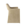 Fauteuil moderne en tissu sable Flora (lot de 2)