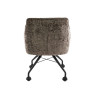 Chaise de salle à manger à roulettes en tissu Castille (lot de 2)