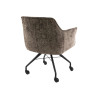Chaise de salle à manger à roulettes en tissu Castille (lot de 2)