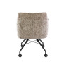 Chaise de salle à manger à roulettes en tissu Castille (lot de 2)