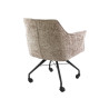 Chaise de salle à manger à roulettes en tissu Castille (lot de 2)