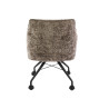 Chaise de salle à manger à roulettes en tissu Castille (lot de 2)