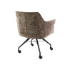Chaise de salle à manger à roulettes en tissu Castille (lot de 2)