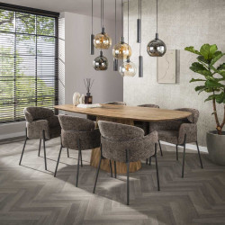 Lot de 2 fauteuils modernes en tissu Mayanne