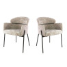Lot de 2 fauteuils modernes en tissu Mayanne