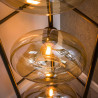 Lampadaire moderne 4 lampes en verre ambré Analya
