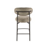 Lot de 2 tabourets de bar modernes en tissu sable Rudy